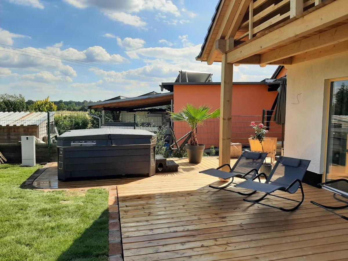 Landliebe, Ferienhaus, 3 Schlafzimmer Mit Sauna Und Outdoor Whirlpool Geierswalde Dış mekan fotoğraf